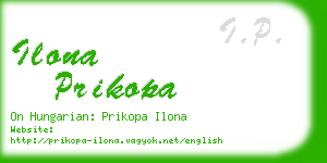 ilona prikopa business card
